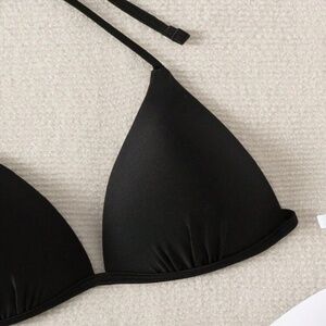 Shein Black Halter Push Up Bikini Top XS